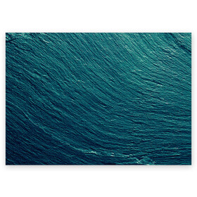 Поздравительная открытка с принтом Endless Sea в Тюмени, 100% бумага | плотность бумаги 280 г/м2, матовая, на обратной стороне линовка и место для марки
 | Тематика изображения на принте: background | blue | dark | gradient | green | lines | ocean | paints | ripples | sea | spot | spots | stripes | texture | waves | волны | голубая | градиент | зеленый | краски | линии | море | океан | полосы | пятна | пятно | рябь | текстура | т