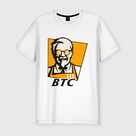Мужская футболка хлопок Slim с принтом BITCOIN / БИТКОИН / KFC в Тюмени, 92% хлопок, 8% лайкра | приталенный силуэт, круглый вырез ворота, длина до линии бедра, короткий рукав | binance | binance com | bitcoin | bittrex com | btc | exmo me | hodl | kfc | trading | банан | банан биржа | бинанс | биткоин | график | криптовалюта биржа | криптотрейдер | криптотрейдинг | кфс. | трейдинг