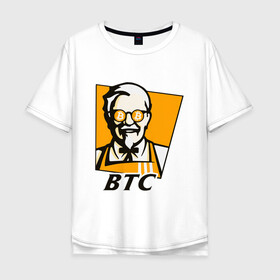 Мужская футболка хлопок Oversize с принтом BITCOIN / БИТКОИН / KFC в Тюмени, 100% хлопок | свободный крой, круглый ворот, “спинка” длиннее передней части | binance | binance com | bitcoin | bittrex com | btc | exmo me | hodl | kfc | trading | банан | банан биржа | бинанс | биткоин | график | криптовалюта биржа | криптотрейдер | криптотрейдинг | кфс. | трейдинг