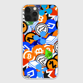 Чехол для iPhone 12 Pro с принтом КРИПТОВАЛЮТЫ CRYPTOCURRENCY в Тюмени, силикон | область печати: задняя сторона чехла, без боковых панелей | binance | binance com | bitcoin | bittrex com | btc | exmo me | hodl | pattern. | trading | zcash | банан биржа | бинанс | биткоин | доги | криптовалюта биржа | криптотрейдер | криптотрейдинг | трейдинг | узор | эфир