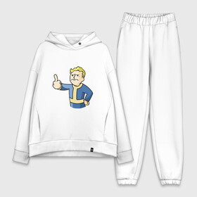 Женский костюм хлопок Oversize с принтом Vault Boy   