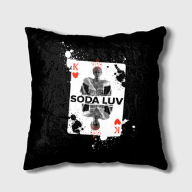 Подушка 3D с принтом Репер - SODA LUV в Тюмени, наволочка – 100% полиэстер, наполнитель – холлофайбер (легкий наполнитель, не вызывает аллергию). | состоит из подушки и наволочки. Наволочка на молнии, легко снимается для стирки | rap | rapper | soda luv | st. petersburg | vladislav terentyuk | владислав терентюк | репер | рэп | рэп исполнитель | санкт петербург