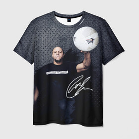 Мужская футболка 3D с принтом Roberto Carlos Подпись в Тюмени, 100% полиэфир | прямой крой, круглый вырез горловины, длина до линии бедер | r. carlos | roberto carlos | vdzabma | р. карлос | роберто карлос