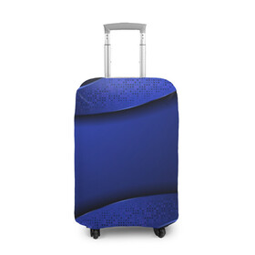 Чехол для чемодана 3D с принтом 3D BLUE Вечерний синий цвет в Тюмени, 86% полиэфир, 14% спандекс | двустороннее нанесение принта, прорези для ручек и колес | 3d | 3д | luxury | versace | vip | абстракция | блеск | блестки | версаче | вип | паттерн | роскошь | соты | текстуры