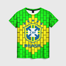 Женская футболка 3D с принтом Сборная Бразилии в Тюмени, 100% полиэфир ( синтетическое хлопкоподобное полотно) | прямой крой, круглый вырез горловины, длина до линии бедер | brazil | neymar | бразилия | коутиньо | марсело | неймар | роберто карлос | роналдиньо | роналдо | сборная бразилии | спорт | футбол | чемпионат мира