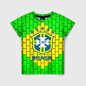 Детская футболка 3D с принтом Сборная Бразилии в Тюмени, 100% гипоаллергенный полиэфир | прямой крой, круглый вырез горловины, длина до линии бедер, чуть спущенное плечо, ткань немного тянется | Тематика изображения на принте: brazil | neymar | бразилия | коутиньо | марсело | неймар | роберто карлос | роналдиньо | роналдо | сборная бразилии | спорт | футбол | чемпионат мира