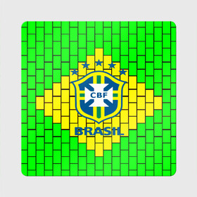 Магнит виниловый Квадрат с принтом Сборная Бразилии в Тюмени, полимерный материал с магнитным слоем | размер 9*9 см, закругленные углы | Тематика изображения на принте: brazil | neymar | бразилия | коутиньо | марсело | неймар | роберто карлос | роналдиньо | роналдо | сборная бразилии | спорт | футбол | чемпионат мира