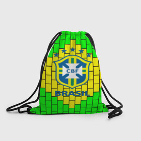 Рюкзак-мешок 3D с принтом Сборная Бразилии в Тюмени, 100% полиэстер | плотность ткани — 200 г/м2, размер — 35 х 45 см; лямки — толстые шнурки, застежка на шнуровке, без карманов и подкладки | brazil | neymar | бразилия | коутиньо | марсело | неймар | роберто карлос | роналдиньо | роналдо | сборная бразилии | спорт | футбол | чемпионат мира