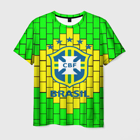 Мужская футболка 3D с принтом Сборная Бразилии в Тюмени, 100% полиэфир | прямой крой, круглый вырез горловины, длина до линии бедер | Тематика изображения на принте: brazil | neymar | бразилия | коутиньо | марсело | неймар | роберто карлос | роналдиньо | роналдо | сборная бразилии | спорт | футбол | чемпионат мира