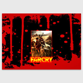 Поздравительная открытка с принтом FARCRY | ФАРКРАЙ GAME в Тюмени, 100% бумага | плотность бумаги 280 г/м2, матовая, на обратной стороне линовка и место для марки
 | far cry | far cry 5 | far cry new dawn | far cry primal | farcry | fc 5 | fc5 | game | new dawn | primal | игры | постапокалипсис | фар край | фар край 5