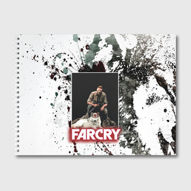 Альбом для рисования с принтом FARCRY WOLF в Тюмени, 100% бумага
 | матовая бумага, плотность 200 мг. | far cry | far cry 5 | far cry new dawn | far cry primal | farcry | fc 5 | fc5 | game | new dawn | primal | игры | постапокалипсис | фар край | фар край 5
