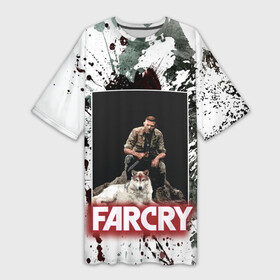 Платье-футболка 3D с принтом FARCRY WOLF в Тюмени,  |  | Тематика изображения на принте: far cry | far cry 5 | far cry new dawn | far cry primal | farcry | fc 5 | fc5 | game | new dawn | primal | игры | постапокалипсис | фар край | фар край 5