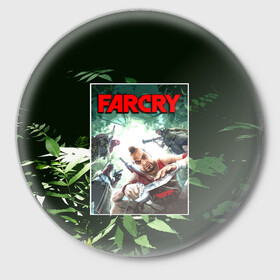 Значок с принтом farcry 3 в Тюмени,  металл | круглая форма, металлическая застежка в виде булавки | Тематика изображения на принте: far cry | far cry 5 | far cry new dawn | far cry primal | farcry | fc 5 | fc5 | game | new dawn | primal | игры | постапокалипсис | фар край | фар край 5