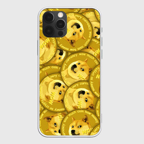 Чехол для iPhone 12 Pro с принтом DOGECOIN / DOGE / ДОГИКОИН в Тюмени, силикон | область печати: задняя сторона чехла, без боковых панелей | crypto | cryptocurrency | doge | dogecoin | elon mask | pattern. | trading | биржа криптовалют | доги | догикоин | илон маск | криптовалюта | мем | трейдинг | узор