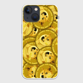 Чехол для iPhone 13 mini с принтом DOGECOIN   DOGE   ДОГИКОИН в Тюмени,  |  | crypto | cryptocurrency | doge | dogecoin | elon mask | pattern. | trading | биржа криптовалют | доги | догикоин | илон маск | криптовалюта | мем | трейдинг | узор