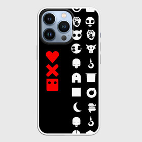 Чехол для iPhone 13 Pro с принтом Любовь, смерть и роботы в Тюмени,  |  | love death robots | netflix | анимационные | знаки | иконки | кибер | крест | логотипы сериалов | нетфликс | роботы | сердце | сериалы | символы | черепа | черно белый