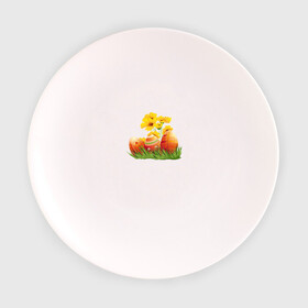 Тарелка 3D с принтом Яйца в Тюмени, фарфор | диаметр - 210 мм
диаметр для нанесения принта - 120 мм | пасха | пасхальные яйца | праздник | рисунок | цветы | яйца