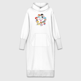 Платье удлиненное хлопок с принтом BTS Toys BT21 БТС БТ21 в Тюмени,  |  | bangtan | bangtan boys | beyond the scene | bt21 | bts | bts toys | carton | бангтан | бт21 | бтс | группа бтс