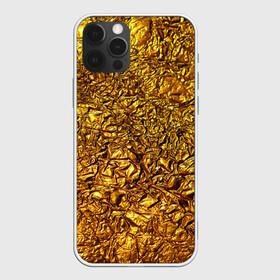 Чехол для iPhone 12 Pro Max с принтом Сусальное золото в Тюмени, Силикон |  | gold | золото | золотой | мятая | сусальное | фольга