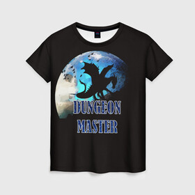 Женская футболка 3D с принтом Dungeon Master в Тюмени, 100% полиэфир ( синтетическое хлопкоподобное полотно) | прямой крой, круглый вырез горловины, длина до линии бедер | d20 | dd | dnd | dungeon master | dungeons and dragons | мастер подземелий