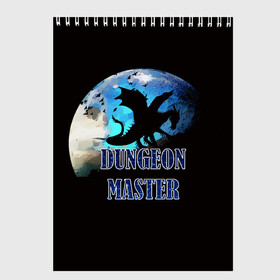 Скетчбук с принтом Dungeon Master в Тюмени, 100% бумага
 | 48 листов, плотность листов — 100 г/м2, плотность картонной обложки — 250 г/м2. Листы скреплены сверху удобной пружинной спиралью | d20 | dd | dnd | dungeon master | dungeons and dragons | мастер подземелий