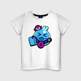 Детская футболка хлопок с принтом SQUEAK (ICON) 8 в Тюмени, 100% хлопок | круглый вырез горловины, полуприлегающий силуэт, длина до линии бедер | Тематика изображения на принте: android | brawl | brawl stars | clash | game | squeak | stars | андроид | игра | мобильные игры | скуик