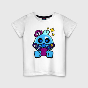 Детская футболка хлопок с принтом SQUEAK (ICON) 5 в Тюмени, 100% хлопок | круглый вырез горловины, полуприлегающий силуэт, длина до линии бедер | android | brawl | brawl stars | clash | game | squeak | stars | андроид | игра | мобильные игры | скуик
