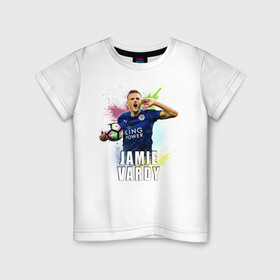 Детская футболка хлопок с принтом Джейми Варди в Тюмени, 100% хлопок | круглый вырез горловины, полуприлегающий силуэт, длина до линии бедер | jamie vardy | vdgerir | джейми варди