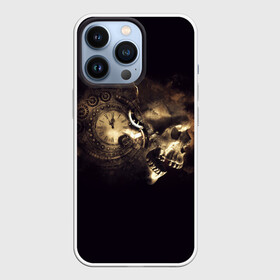 Чехол для iPhone 13 Pro с принтом Череп и часовой механизм. в Тюмени,  |  | skull | башка | голова | кость | череп | черепа | черепушка