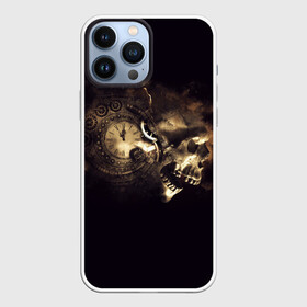 Чехол для iPhone 13 Pro Max с принтом Череп и часовой механизм. в Тюмени,  |  | skull | башка | голова | кость | череп | черепа | черепушка