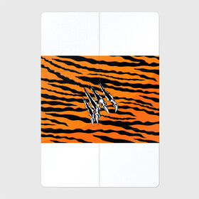 Магнитный плакат 2Х3 с принтом След от когтей тигра в Тюмени, Полимерный материал с магнитным слоем | 6 деталей размером 9*9 см | tiger | восточный тигр | год тигра | когти | кошка | тигр | тигренок | хищник