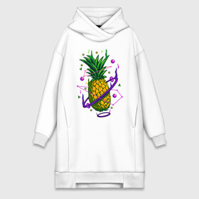 Платье-худи хлопок с принтом Ананас в Тюмени,  |  | art | drawing | food | pineapple | ананас | арт | еда | рисунок