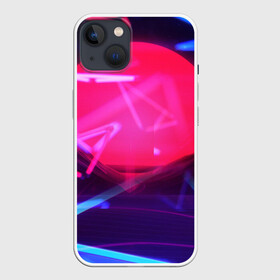 Чехол для iPhone 13 с принтом IN DA CLUB в Тюмени,  |  | blue | pink | purple | абстрактное | геометрия | розовый