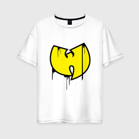 Женская футболка хлопок Oversize с принтом Wu-Tang - Shaolin в Тюмени, 100% хлопок | свободный крой, круглый ворот, спущенный рукав, длина до линии бедер
 | black | hiphop | method man | music | new york | nyc | odb | old school | rap | rza | wu tang clan | wutang | ву тэнг | граффити | микрофон | музыка | нью йорк | рэп | рэпер | хипхоп