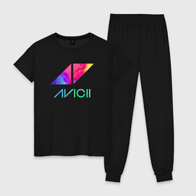 Женская пижама хлопок с принтом AVICII RAINBOW в Тюмени, 100% хлопок | брюки и футболка прямого кроя, без карманов, на брюках мягкая резинка на поясе и по низу штанин | avicii | beatport | club | dj | edm | electro | eq | house | levels | music | production | radio | techno | top | trance | ависи | авичи | дискотека | звезда | клуб | музыка | музыкант | продюссер | радио | фестиваль | швеция | эквалайзер