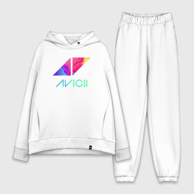 Женский костюм хлопок Oversize с принтом AVICII RAINBOW в Тюмени,  |  | avicii | beatport | club | dj | edm | electro | eq | house | levels | music | production | radio | techno | top | trance | ависи | авичи | дискотека | звезда | клуб | музыка | музыкант | продюссер | радио | фестиваль | швеция | эквалайзер