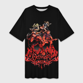 Платье-футболка 3D с принтом Dethklok concert в Тюмени,  |  | dethklok | metalocalypse | апокалипсис | вильям мердерфэйс | металл | металлапокалипсис | мульт | мультфильм | пиклз | рок группа | сквизгаард эксплоужен | токи вортуз