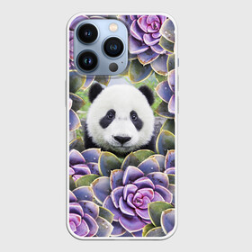 Чехол для iPhone 13 Pro с принтом Панда среди цветов в Тюмени,  |  | flower | flowers | panda | панда | цветы