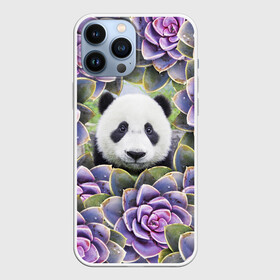 Чехол для iPhone 13 Pro Max с принтом Панда среди цветов в Тюмени,  |  | flower | flowers | panda | панда | цветы