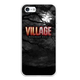 Чехол для iPhone 5/5S матовый с принтом Resident Evil: Village $$$ в Тюмени, Силикон | Область печати: задняя сторона чехла, без боковых панелей | alsina dimitrieska | darkness | game | inscription resident evil: village | moon | print resident evil: village | village | альсина димитриеска | деревня | игра | луна | надпись resident evil: village | принт resident evil: village | тьма