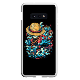 Чехол для Samsung S10E с принтом One Piece. Retro Style в Тюмени, Силикон | Область печати: задняя сторона чехла, без боковых панелей | Тематика изображения на принте: d | one | piece | белоус | боа | брук | ван | гарп | гоинг | д | дозор | зоро | кид | ло | луффи | мерри | михоук | монки | нами | пис | робин | ророноа | сабо | санджи | санни | саузенд | соломенная | тич | трафальгар