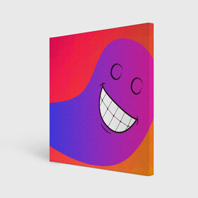 Холст квадратный с принтом Градиент призрак в Тюмени, 100% ПВХ |  | градиент | краски | красный | лицо | призрак | улыбка | фиолетовый