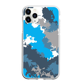 Чехол для iPhone 11 Pro матовый с принтом Камуфляж (ледяной) в Тюмени, Силикон |  | камуфляж | ледяной | милитари | мороз | синий | холод