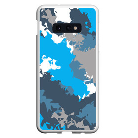 Чехол для Samsung S10E с принтом Камуфляж (ледяной) в Тюмени, Силикон | Область печати: задняя сторона чехла, без боковых панелей | камуфляж | ледяной | милитари | мороз | синий | холод