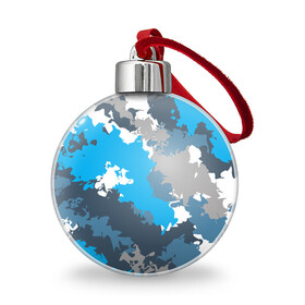 Ёлочный шар с принтом Камуфляж (ледяной) в Тюмени, Пластик | Диаметр: 77 мм | Тематика изображения на принте: камуфляж | ледяной | милитари | мороз | синий | холод