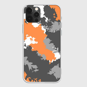Чехол для iPhone 12 Pro Max с принтом Камуфляж (огненный) в Тюмени, Силикон |  | камуфляж | милитари | огненный | огонь | оранжевый