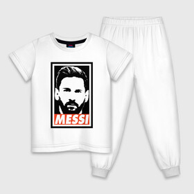 Детская пижама хлопок с принтом Obey Messi в Тюмени, 100% хлопок |  брюки и футболка прямого кроя, без карманов, на брюках мягкая резинка на поясе и по низу штанин
 | Тематика изображения на принте: argentina | barca | barcelona | football | lionel | messi | spain | sport | аргентина | барса | барселона | гол | золотой мяч | игрок | испания | камп ноу | лионель | месси | мяч | спорт | тренер | футбол | чемпион | чемпионат