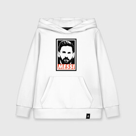 Детская толстовка хлопок с принтом Obey Messi в Тюмени, 100% хлопок | Круглый горловой вырез, эластичные манжеты, пояс, капюшен | argentina | barca | barcelona | football | lionel | messi | spain | sport | аргентина | барса | барселона | гол | золотой мяч | игрок | испания | камп ноу | лионель | месси | мяч | спорт | тренер | футбол | чемпион | чемпионат