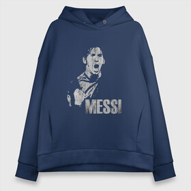 Женское худи Oversize хлопок с принтом Messi Scream в Тюмени, френч-терри — 70% хлопок, 30% полиэстер. Мягкий теплый начес внутри —100% хлопок | боковые карманы, эластичные манжеты и нижняя кромка, капюшон на магнитной кнопке | argentina | barca | barcelona | football | lionel | messi | spain | sport | аргентина | барса | барселона | гол | золотой мяч | игрок | испания | камп ноу | лионель | месси | мяч | спорт | тренер | футбол | чемпион | чемпионат