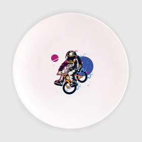Тарелка с принтом Космонавт на велосипеде в Тюмени, фарфор | диаметр - 210 мм
диаметр для нанесения принта - 120 мм | adventure | cosmonaut | cosmos | space | астронавт | велосипед | космонавт | космос | приключение